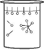 Schematic Sketch of Surfactant Molecules in Water